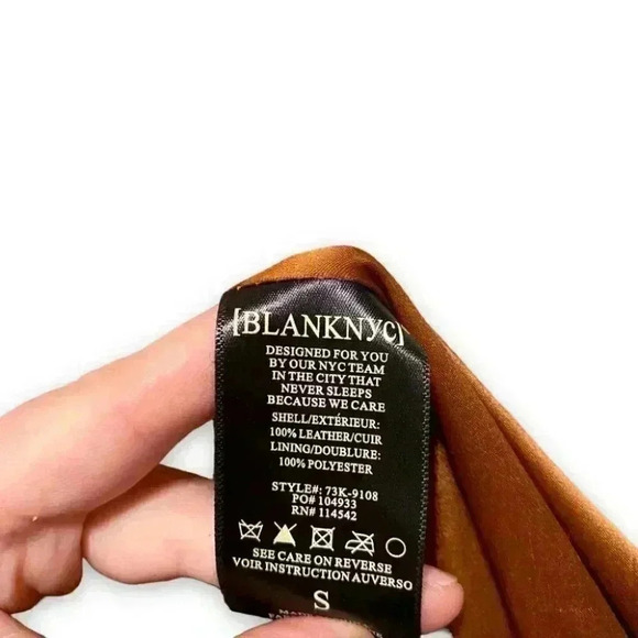 BLANK NYC Suede Leather Moto Jacket in El Dorado Brown Size Small - Picture 9 of 9